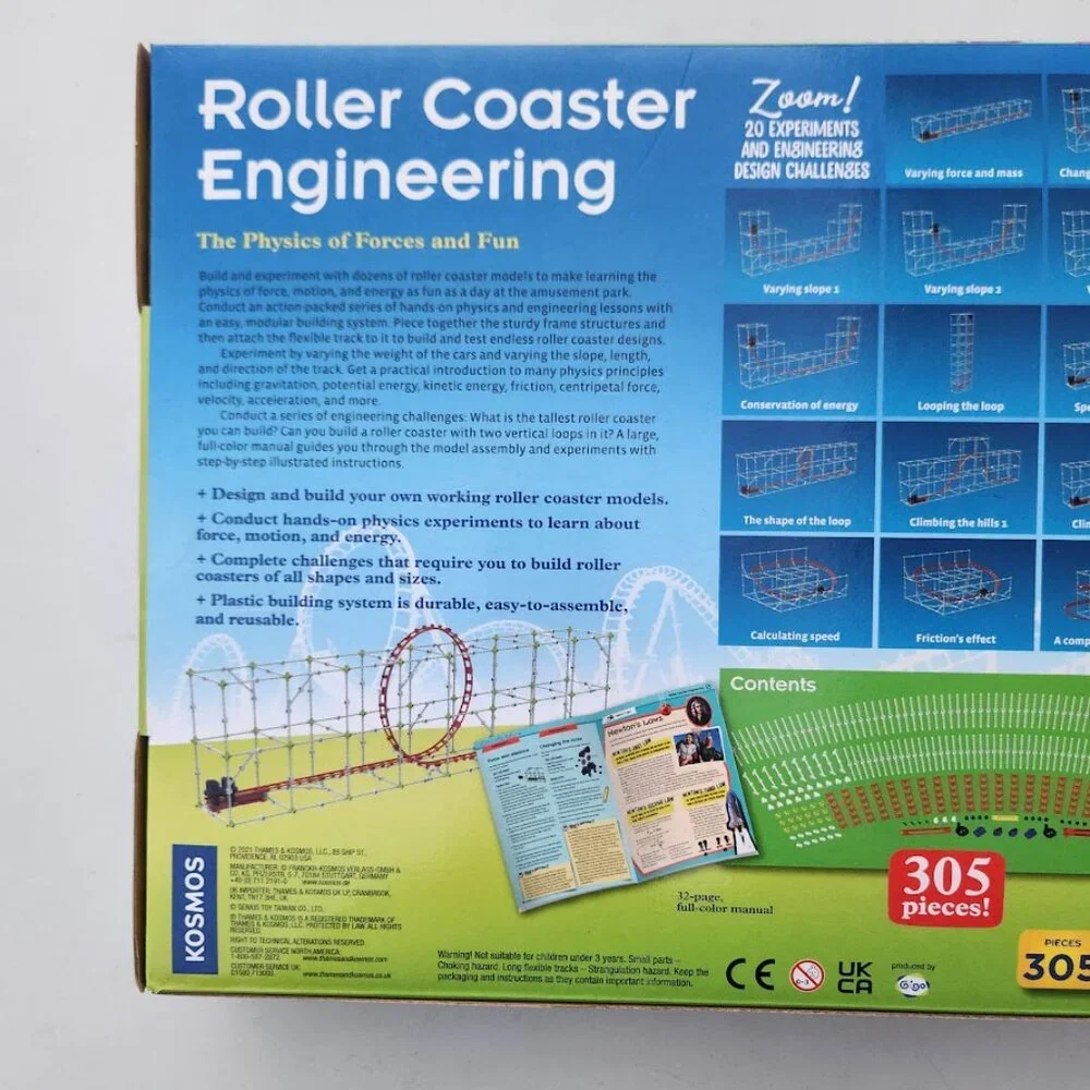New Thames & Kosmos Roller Coaster Engineering STEM Kit Toy Set Physics Forces M